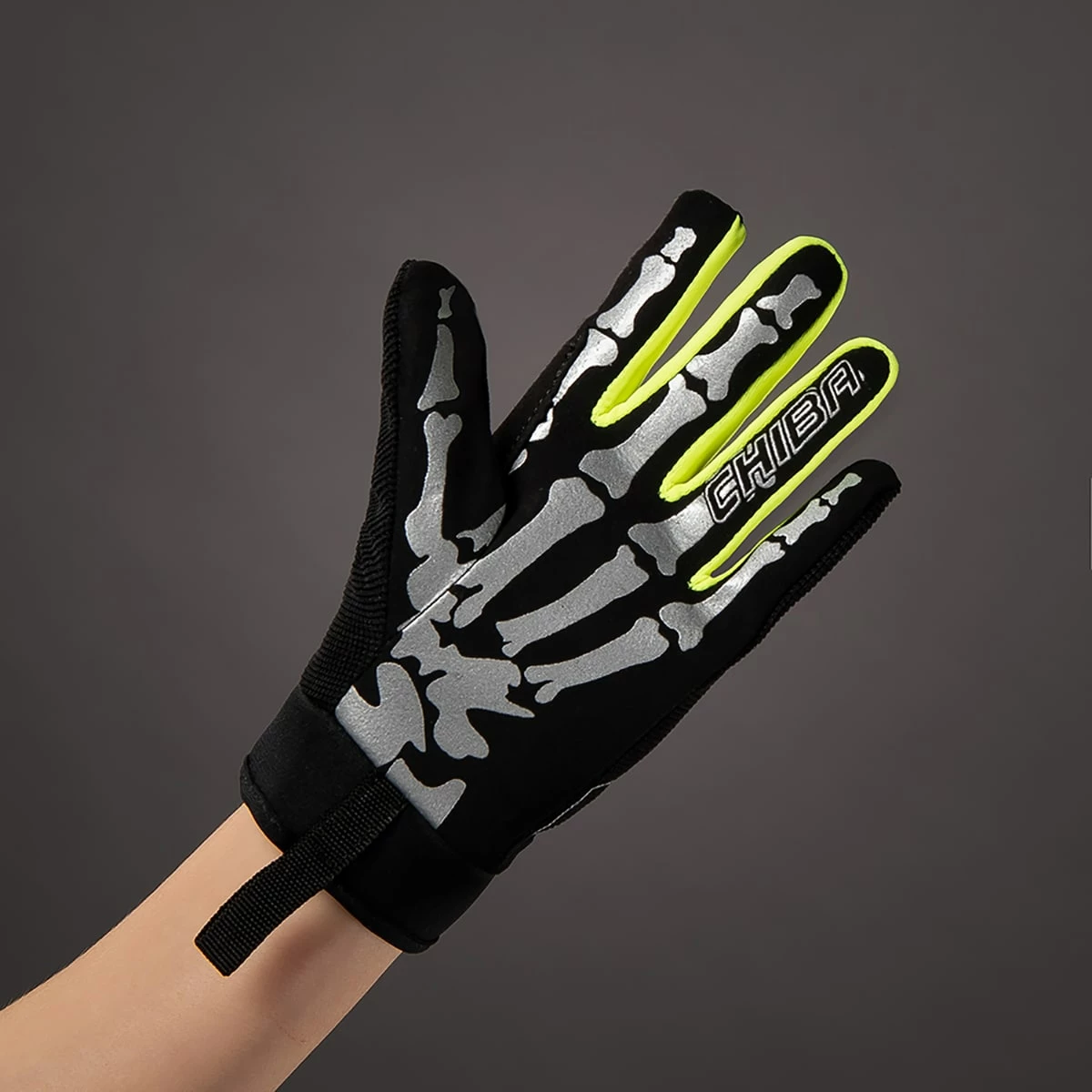 CHIBA Bones Kids Full Finger Cycling Gloves 7 CHIBA Bones Kids Full Finger Cycling Gloves - Billede 5