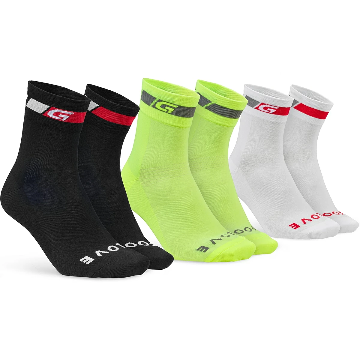 GripGrab TRICOLORE REGULAR CUT 3 PACK Socks 3 GripGrab TRICOLORE REGULAR CUT 3 PACK Socks