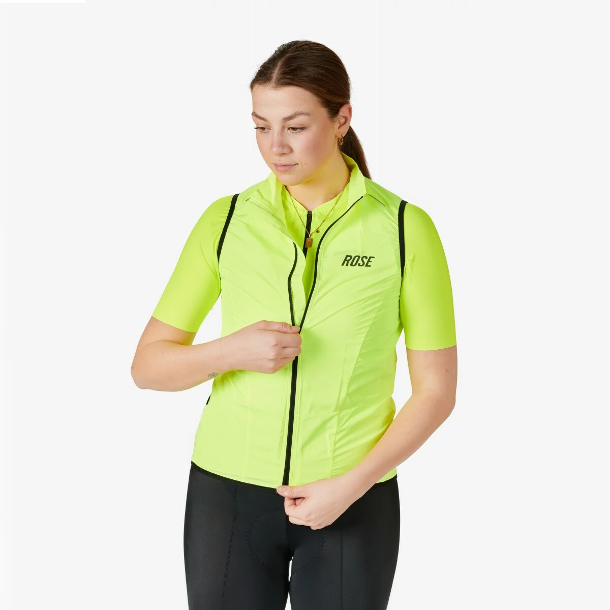 Rose CORE FLUO Wind Vest II W Windproof Cycling Vest For Women 7 Rose CORE FLUO Wind Vest II W Windproof Cycling Vest For Women - Billede 5